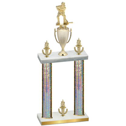 Double Silver Glacier Victory Hockey Trophy