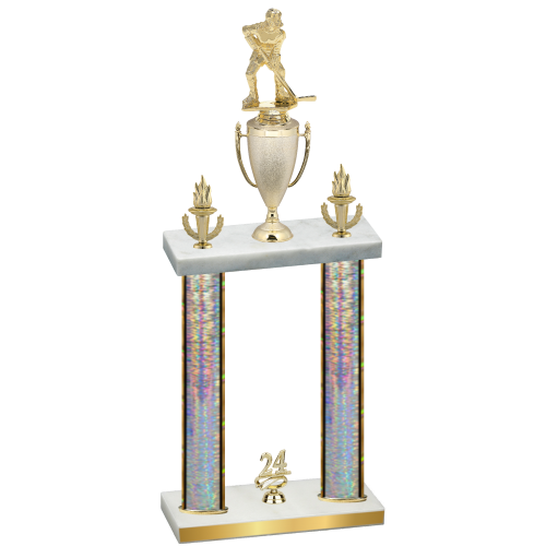 Double Silver Glacier Year Hockey Trophy