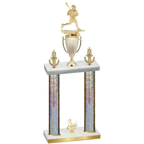 Double Silver Glacier Third Place Lacrosse Trophy