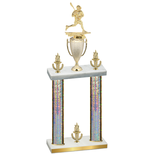 Double Silver Glacier Victory Lacrosse Trophy