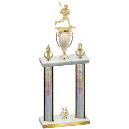 Double Silver Glacier Year Lacrosse Trophy