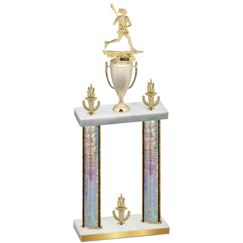 Double Silver Glacier Victory Lacrosse Trophy