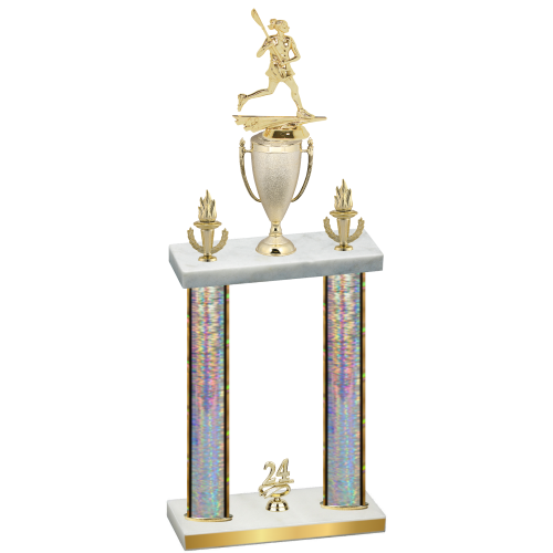 Double Silver Glacier Year Lacrosse Trophy