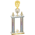 Double Silver Glacier Fourth Place Pickleball Trophy