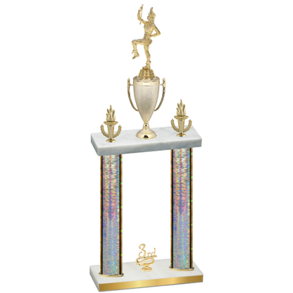 Double Silver Glacier Third Place Majorette Trophy