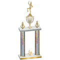 Double Silver Glacier Fourth Place Majorette Trophy
