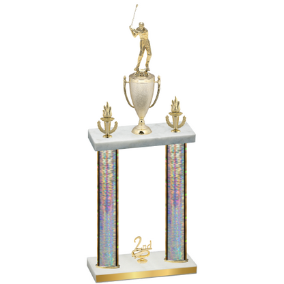 Double Silver Glacier Second Place Golf Trophy