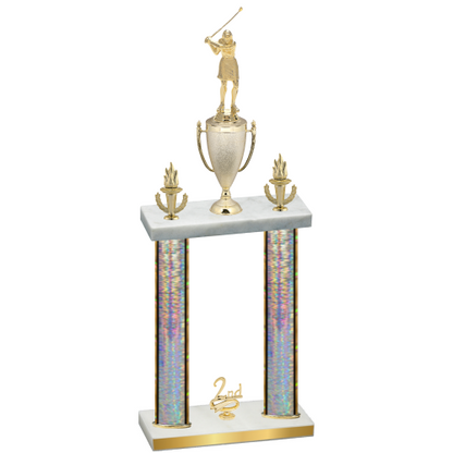 Double Silver Glacier Second Place Golf Trophy