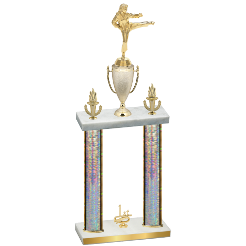 Double Silver Glacier First Place Karate Trophy