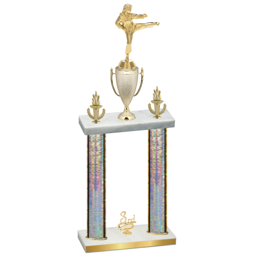Double Silver Glacier Third Place Karate Trophy