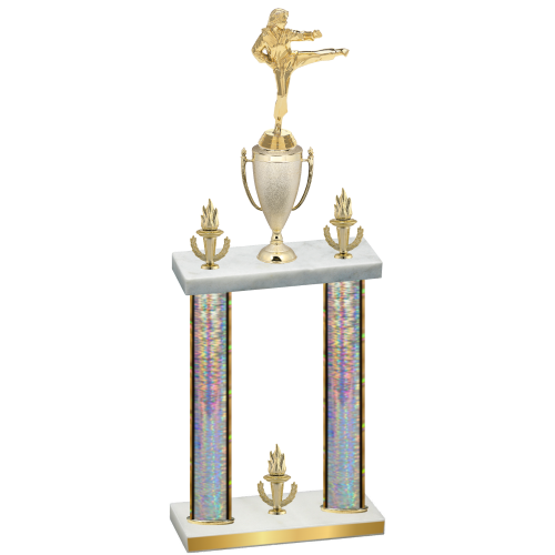 Double Silver Glacier Victory Karate Trophy