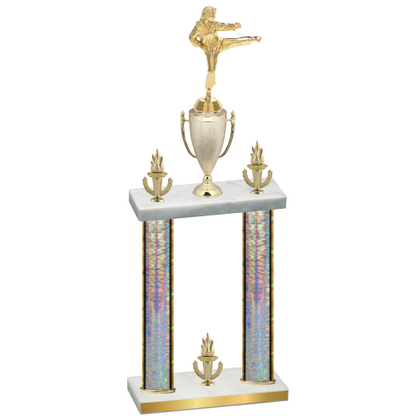 Double Silver Glacier Victory Karate Trophy