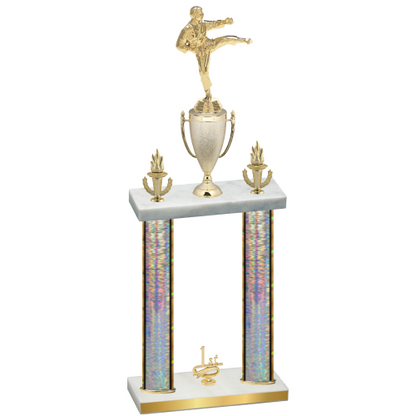 Double Silver Glacier First Place Karate Trophy