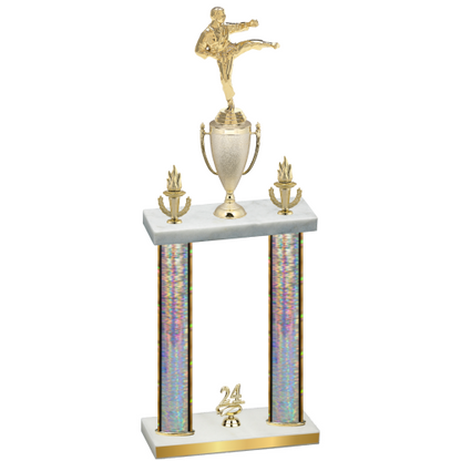 Double Silver Glacier Year Karate Trophy