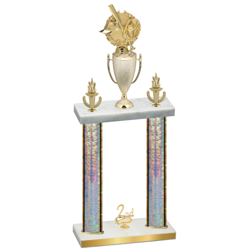 Double Silver Glacier Second Place Baseball Trophy