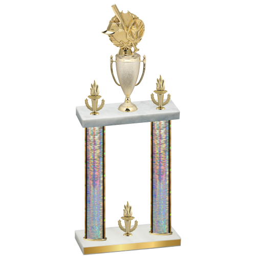 Double Silver Glacier Victory Baseball Trophy