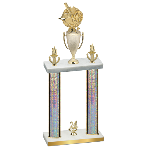 Double Silver Glacier Year Baseball Trophy