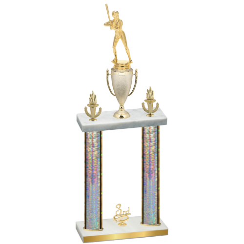 Double Silver Glacier Third Place Softball Trophy