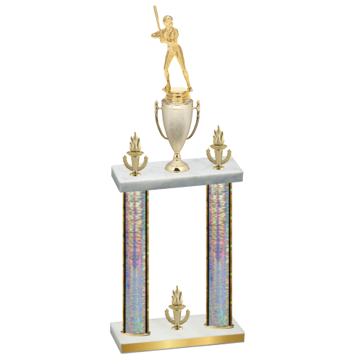 Double Silver Glacier Victory Softball Trophy