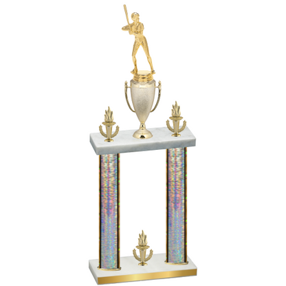 Double Silver Glacier Victory Softball Trophy
