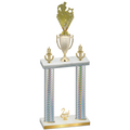 Double Silver Carbon Fiber Second Place Rugby Trophy