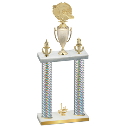 Double Silver Carbon Fiber First Place Running Trophy