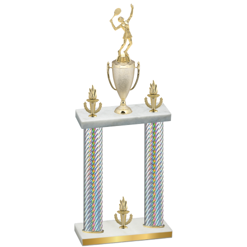 Double Silver Carbon Fiber Victory Tennis Trophy