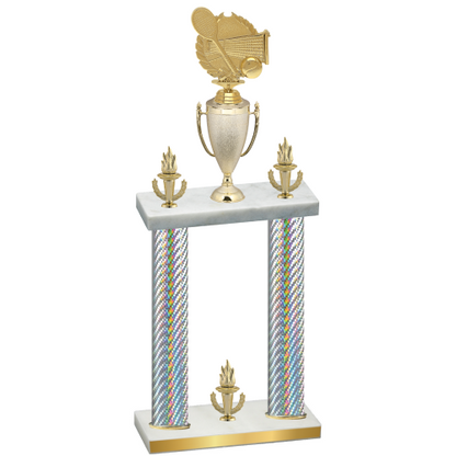 Double Silver Carbon Fiber Victory Tennis Trophy