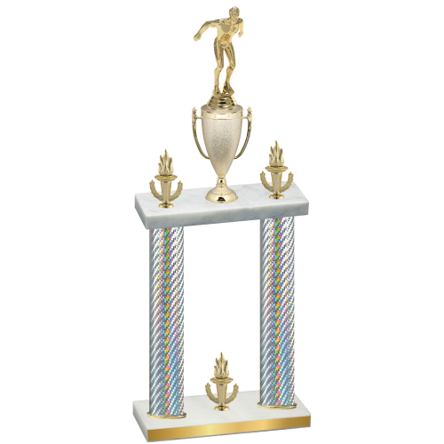 Double Silver Carbon Fiber Victory Swimming Trophy