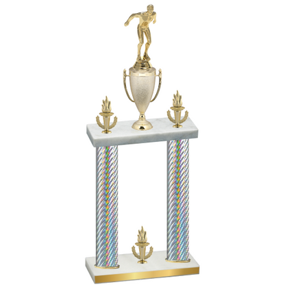 Double Silver Carbon Fiber Victory Swimming Trophy