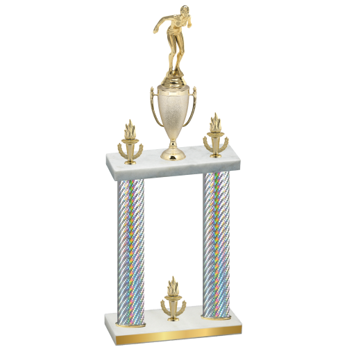 Double Silver Carbon Fiber Victory Tennis Trophy