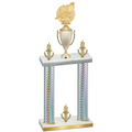 Double Silver Carbon Fiber Victory Swimming Trophy