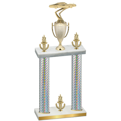 Double Silver Carbon Fiber Victory Cars Trophy