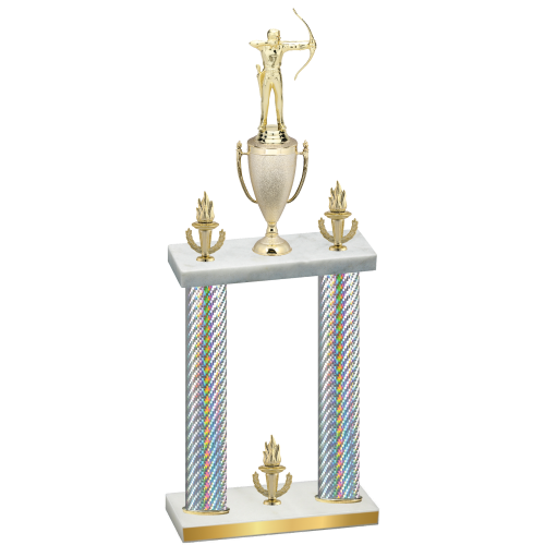 Double Silver Carbon Fiber Victory Archery Trophy