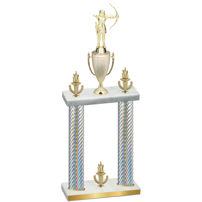 Double Silver Carbon Fiber Victory Archery Trophy