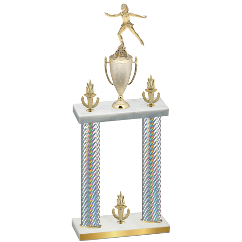 Double Silver Carbon Fiber Victory Skater Trophy