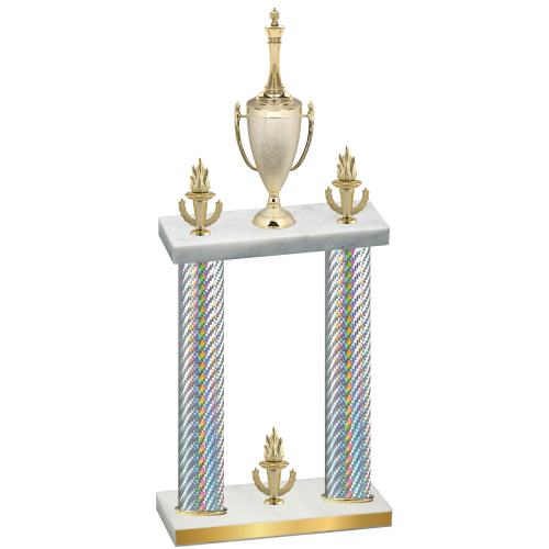 Double Silver Carbon Fiber Victory Chess Trophy