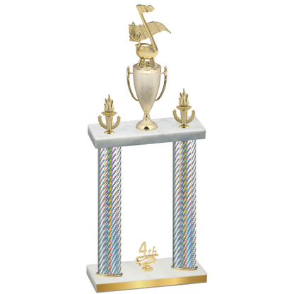 Double Silver Carbon Fiber Fourth Place Music Trophy