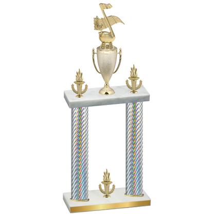 Double Silver Carbon Fiber Victory Music Trophy