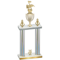 Double Silver Carbon Fiber Year Music Trophy
