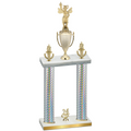 Double Silver Carbon Fiber Year Academics Trophy