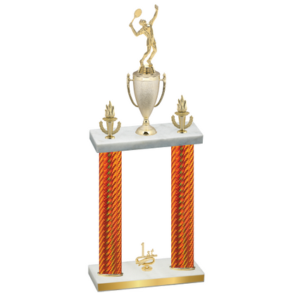 Double Orange Carbon Fiber First Place Tennis Trophy
