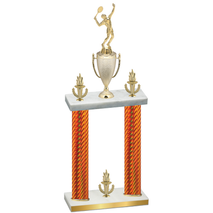 Double Orange Carbon Fiber Victory Tennis Trophy