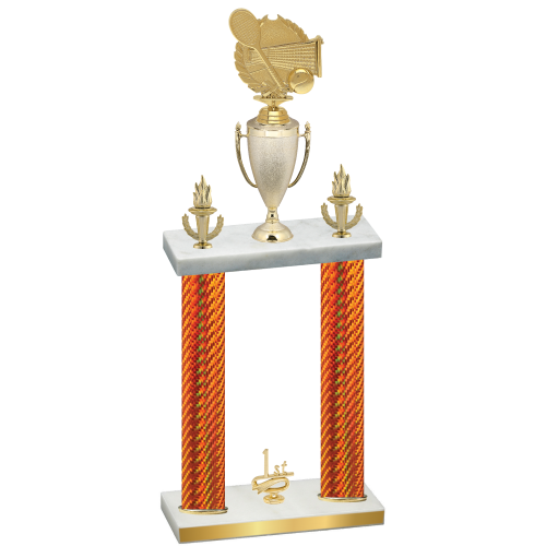 Double Orange Carbon Fiber First Place Tennis Trophy