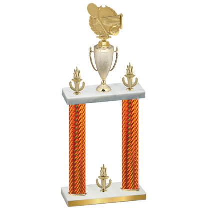 Double Orange Carbon Fiber Victory Tennis Trophy