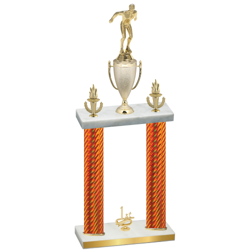 Double Orange Carbon Fiber First Place Swimming Trophy