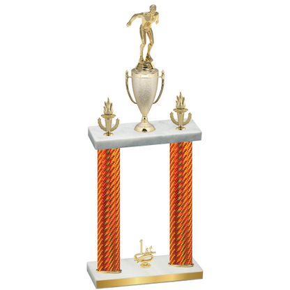 Double Orange Carbon Fiber First Place Swimming Trophy