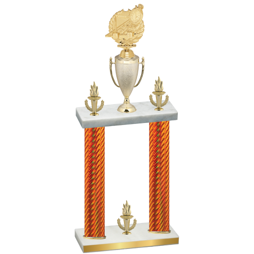 Double Orange Carbon Fiber Victory Swimming Trophy