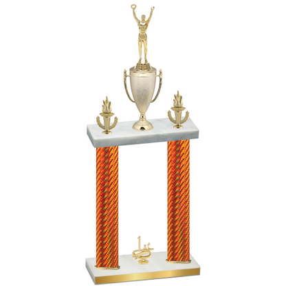 Double Orange Carbon Fiber First Place Victory Trophy
