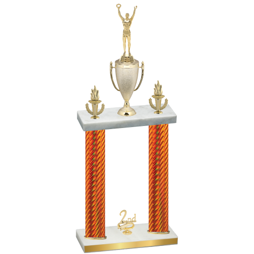 Double Orange Carbon Fiber Second Place Victory Trophy